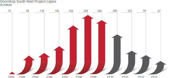 Doornkop Soth Reef Project capex [graph]