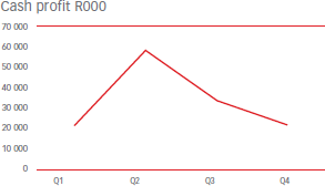 Cash profit R000 [graph]