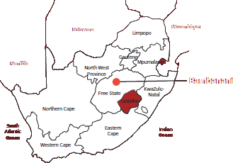 Bambanani location [SA map]