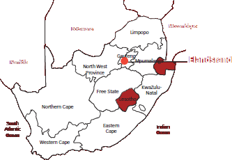Elandsrand location [SA map]