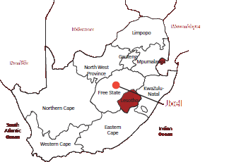 Joel location [SA map]