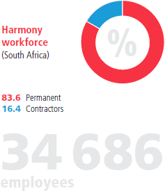 Harmony workforce – South Africa